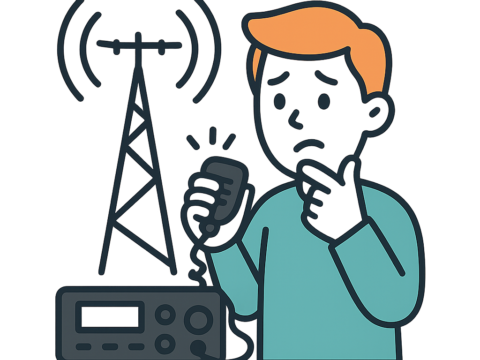 Bild på nybliven radioamatör.