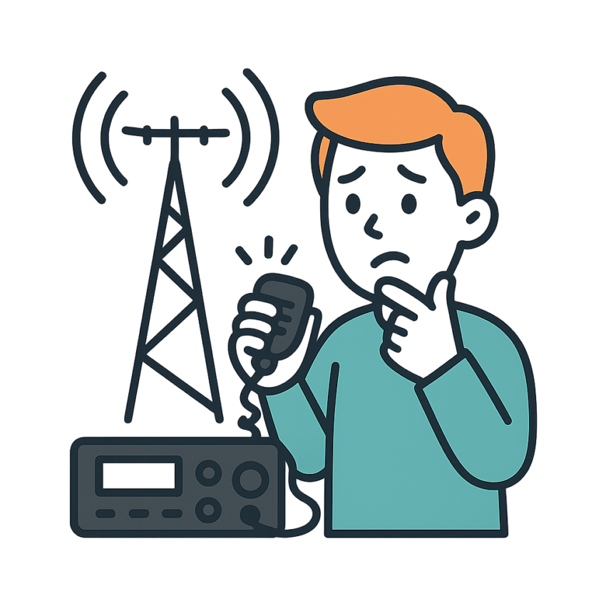 Bild på nybliven radioamatör.