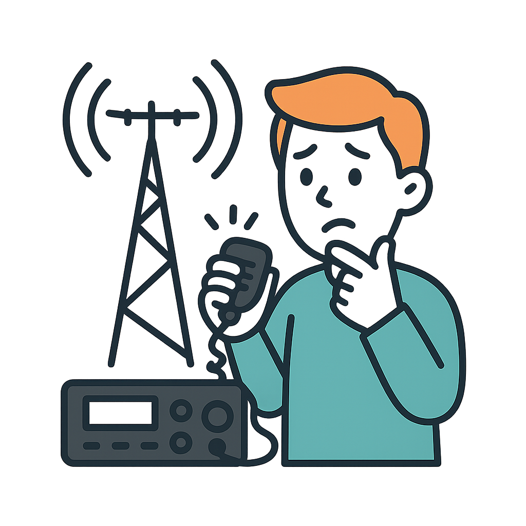 Bild på nybliven radioamatör.