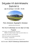 Distriktsmöte distrikt 6= 21 oktober 2023