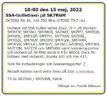 SK7SSA – bulletinen på SK7RGM den 8 maj 2022.
