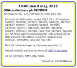 SK7SSA – bulletinen på SK7RGM den 8 maj 2022.