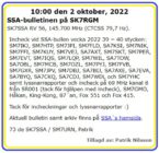 SK7SSA – bulletinen på SK7RGM den 2okt. 2022.