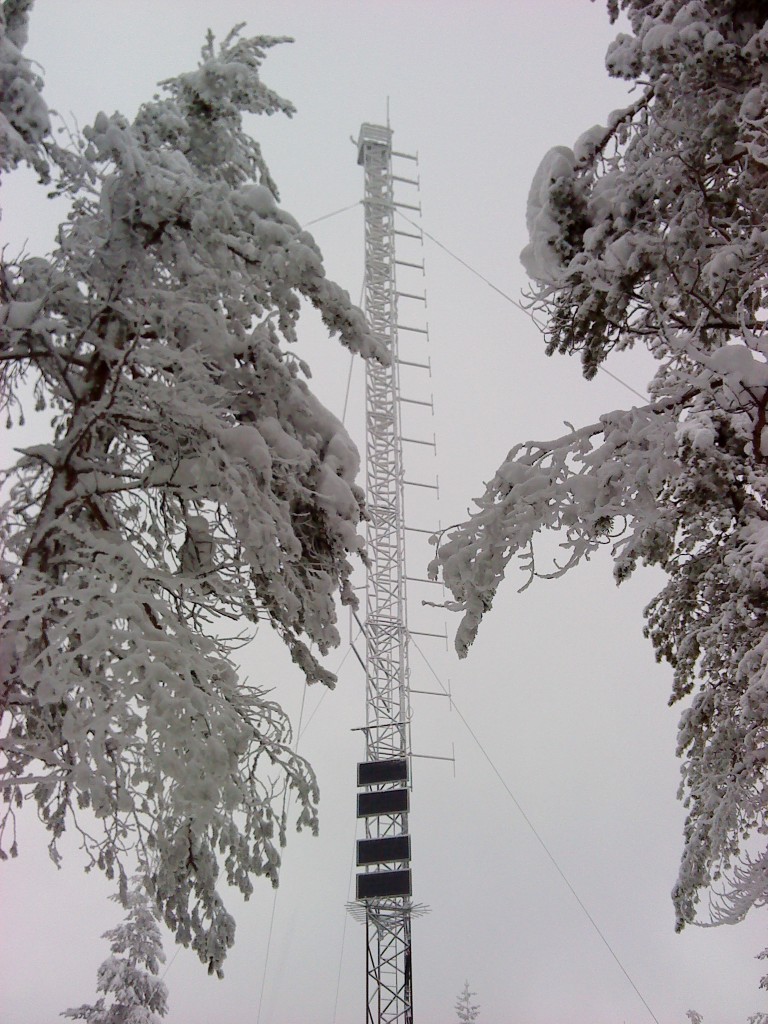 Dagsfärsk bild (2014-02-15) av Leksandsrepeatern SK4RUV.