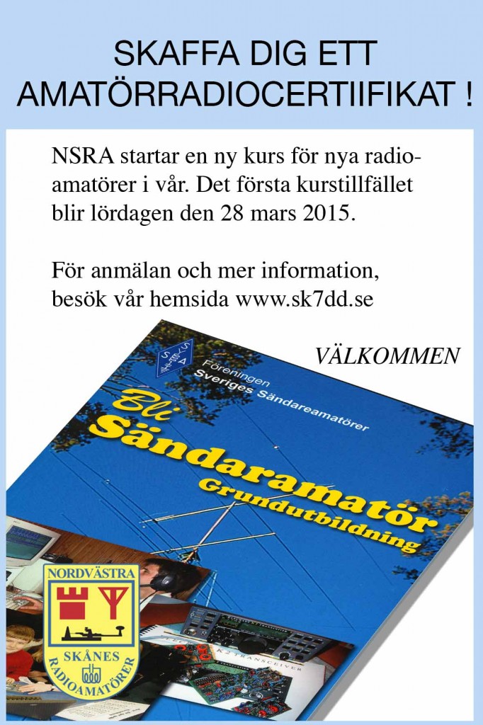 SK7DD startar vårkurs 2015