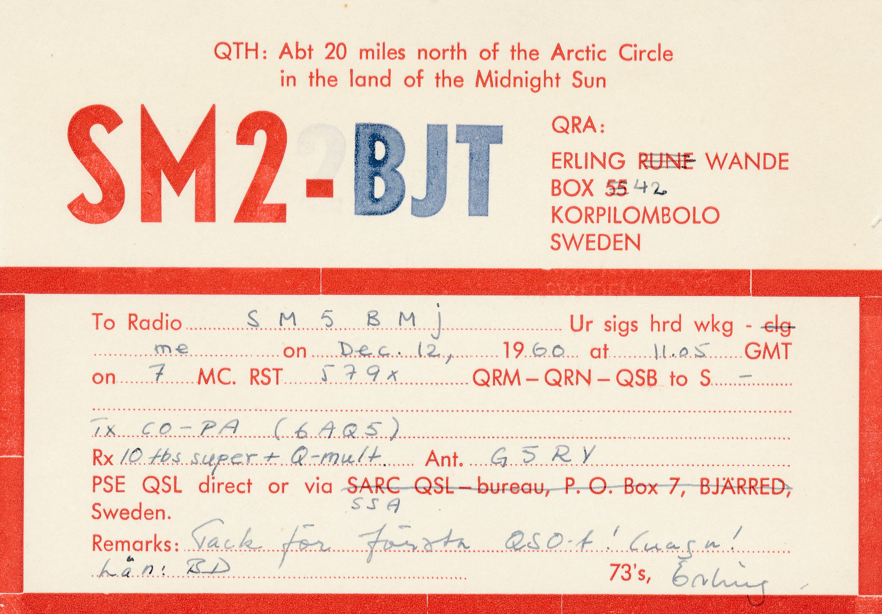 Rolf SM5RET 80, Erling SM2BJT 75, Per SM5ANY 60, Gunnar SA5AKL 40 