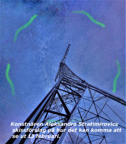 Laserkonstverk och amatörradiosändning från Grimeton