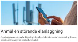 Anmäl störningar från elutrustning