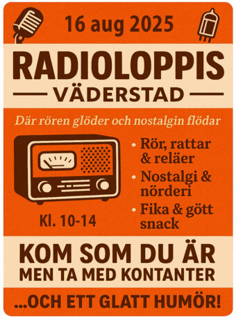 Radioloppis Väderstad 16 augusti 2025.