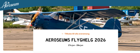Aeroseums Flyghelg 2026.